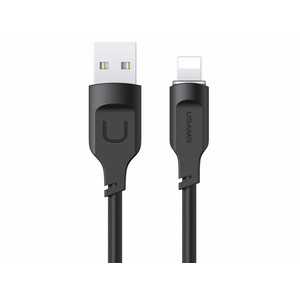 کابل شارژ سریع لایتنینگ ال ای دار 1.2 متری یوسامز USAMS US-SJ565 USB to Lightning fast charging cable 2.4A