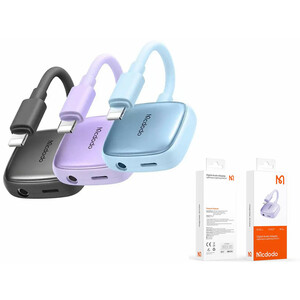 مبدل لایتنینگ به لایتنینگ و جک 3.5 میلی متری مک‌دودو Mcdodo CA-2740 Lightning to Lightning and 3.5mm Audio Cable