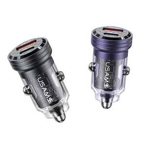 شارژر فندکی فست شارژ ماشین تایپ سی 45 وات یوسامز US-CC175