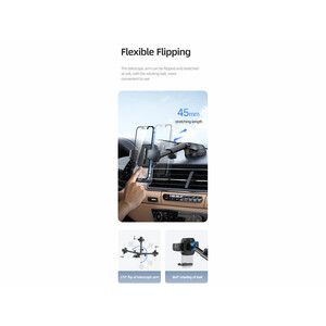 هولدر موبایل داخل خودرو یوسامز USAMS Car Centre Retractable Transparent Holder US-ZJ072