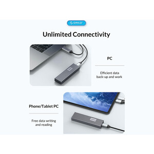 باکس اس اس دی m2 اوریکو ORICO FV35C3-G2 USB3.2 Gen2 Type-C M.2 NVMe/NGFF(SATA) SSD Enclosure