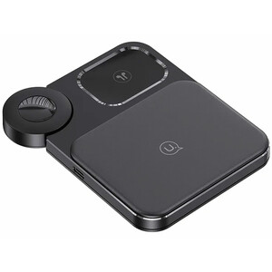 خرید شارژر بی سیم رومیزی 15 وات یوسامز Usams US-CD190 15W 3IN1 Desktop Wireless Charger