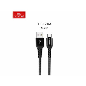 کابل شارژ و انتقال داده یو اس بی به میکرو یو اس بی 2.4 آمپر 1 متری ارلدام EARLDOM EC-121M USB TO Micro USB Cable 1m