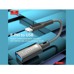 مبدل اوتی‌جی آیفون یواس‌بی به لایتنینگ ارلدام  EARLDOM ET-OT81 OTG adapter 8 Pin
