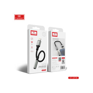 خرید بهترین کابل تبدیل لایتنینگ به AUX ارلدم EARLDOM OT76 Lightning TO 3.5mm Audio adapter