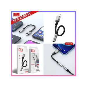 کابل تبدیل لایتنینگ به AUX ارلدم EARLDOM OT76 Lightning TO 3.5mm Audio adapter