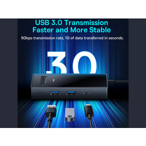 هاب تایپ سی 8 پورت بیسوس Baseus Focus Series 8 Port Type-C Hub Adapter WKYY030413