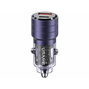 قیمت شارژر فندکی فست شارژ یو اس بی و تایپ سی 95 وات یوسامز  USAMS US-CC176 C36 95W Usb-a + Usb-c Fast Car Charger