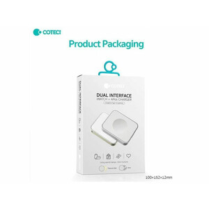قیمت شارژر بی سیم اپل واچ و ایرپاد پرو 2 کوتسی Coteeci Dual Interface Apple Watch and Airpods Wireless Charger 26005