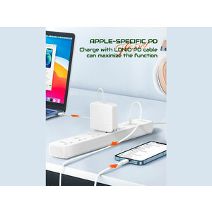 پنج راهی برق پنج سوکت، دو یو اس بی و یک تایپ سی الدنیو LDNIO SC5319 5 Port + 3 USB Power Socket Plug Extension Wall Charger