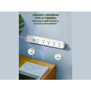 چند راهی برق پنج سوکت، دو یو اس بی و یک تایپ سی الدنیو LDNIO SC5319 5 Port + 3 USB Power Socket Plug Extension Wall Charger