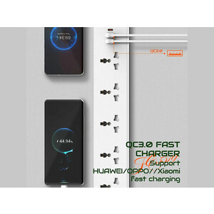 چند راهی برق پنج سوکت، دو یو اس بی و یک تایپ سی الدنیو LDNIO SC5319 5 Port + 3 USB Power Socket Plug Extension Wall Charger