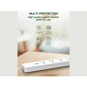 چند راهی برق پنج سوکت، دو یو اس بی و یک تایپ سی الدنیو LDNIO SC5319 5 Port + 3 USB Power Socket Plug Extension Wall Charger