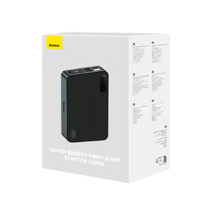 پاوربانک 12000 و جامپ استارتر خودرو بیسوس Baseus Super Energy Pro+ Jump Starter 1200A BS-CH004-2 C00245700111-001