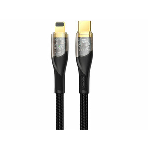 کابل شارژ سریع تایپ سی به لایتنینگ 27 وات یک متری طرح شفاف ایکس او NB-Q223A