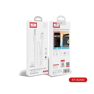 قیمت کابل صدای جک 3.5 میلی‌متری به لایتنینگ یک متری ارلدام Earldom ET-AUX42 Stereo AUX Cable