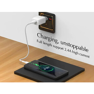 خرید کابل شارژ سریع یو اس بی به تایپ سی 2.4 آمپر 0.25 متری ارلدام Earldom Charging Cable 25cm