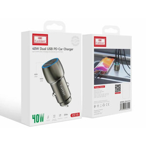 شارژر فندکی دو پورت تایپ سی 40 وات ارلدام  Earldom CC15 Dual USB PD Car Charger 40W