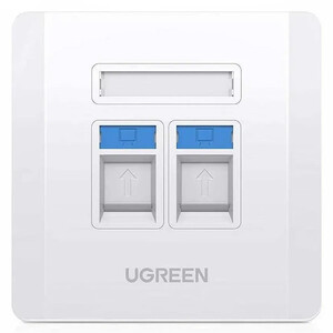 کاور پریز شبکه و تلفن یوگرین UGREEN مدل NW144 با پورت RJ45 و RJ11