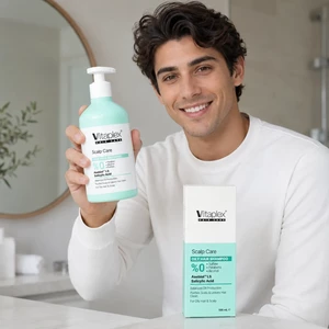 شامپو مو ویتاپلکس مدل Scalp Care مناسب موهای چرب بدون سولفات 500ml