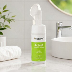 فوم شستشو صورت ویتالیر مدل Activit مناسب پوست چرب و مختلط 200ml