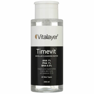 میسلار واتر ویتالیر مدل Timevit مناسب انواع پوست حجم 250 میلی‌لیتر