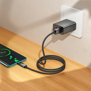 کابل تایپ سی هوکو Hoco مدل X112 جریان 5 آمپر 1 متر با نمایشگر LED
