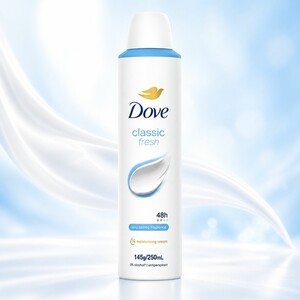 اسپری ضد تعریق زنانه داو Dove مدل Classic Fresh محافظت 48 ساعته 250ml