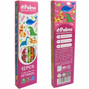 مداد مشکی پالمو PALMO مدل 3218 بسته 12 عددی طرح حیوانات