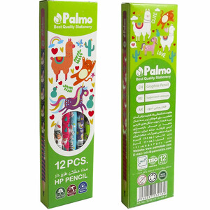 مداد مشکی پالمو PALMO مدل 3218 بسته 12 عددی طرح حیوانات