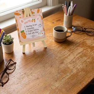 بوم یادداشت رومیزی فانتزی طرح کارتونی مدل Mini Easel