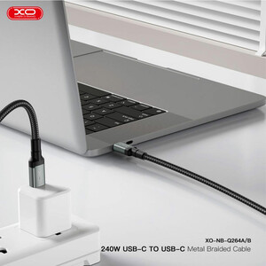 کابل USB-C به USB-C مشکی XO-NB-Q264A