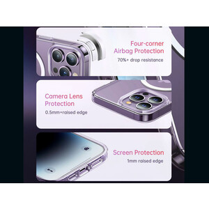 قاب محافظ نیمه شفاف مگ سيف مک دودو مدل Mcdodo Crystal PC-3093 Apple iPhone 14 Pro Max