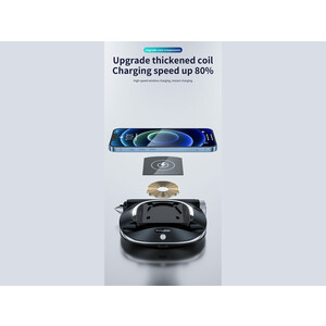 شارژر بی سیم و هولدر موبایل داخل خودرو R100 5 in 1 fast wireless car charger phone car charger mount