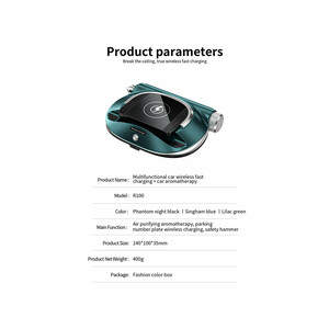شارژر بی سیم و هولدر موبایل داخل خودرو R100 5 in 1 fast wireless car charger phone car charger mount