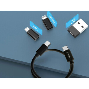 مجموعه کابل چند کاره تایپ سی، یو اس بی, میکرو و لایتنینگ 60 وات ارلدام Earldom TC20 Data Cable Set Fast Charging Data Cable Storge Box
