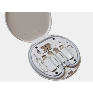 مجموعه لوازم جانبی تایپ سی، یو اس بی, میکرو و لایتنینگ 60 وات ارلدام Earldom TC20 Data Cable Set Fast Charging Data Cable Storge Box
