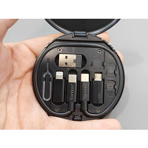 پک کامل کابل چند کاره تایپ سی، یو اس بی, میکرو و لایتنینگ 60 وات ارلدام Earldom TC20 Data Cable Set Fast Charging Data Cable Storge Box