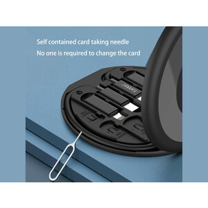 مجموعه کابل چند کاره تایپ سی، یو اس بی, میکرو و لایتنینگ 60 وات ارلدام Earldom TC20 Data Cable Set Fast Charging Data Cable Storge Box