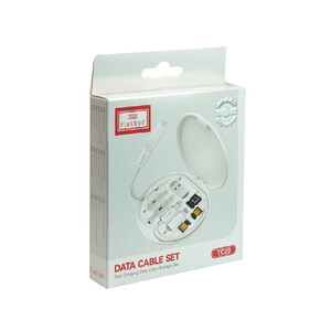 مجموعه کابل چند کاره تایپ سی، یو اس بی, میکرو و لایتنینگ 60 وات ارلدام Earldom TC20 Data Cable Set Fast Charging Data Cable Storge Box
