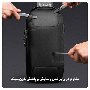 کوله تک بند ضد سرقت دارای پورت USB بنج  BANGE 22085 Oxford Cloth Sling Chest Bag USB External Charging Port