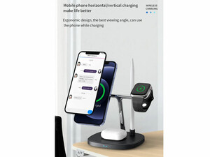 قیمت شارژر وایرلس رومیزی چهارکاره 15 وات ویوو WiWU 4 in 1 wireless charger M8