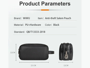 کیف لوازم جانبی دارای قفل رمزدار ویوو WIWU Anti-Theft Salem Pouch