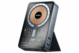 پاوربانک بی سیم شارژ سریع تایپ سی و یو اس بی 22.5 وات 10000 ویوو WiWU JC-21 Magnetic Transparent 10000mAh 22.5w Power Bank