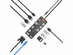 هاب تایپ سی 12 پورت ویوو WiWU New Cyber 12-in-1 Type C Hub Docking Stattion CB012