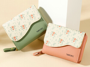 کیف پول زنانه و دخترانه تاشو گلدار دارای جاکارتی TAOMICMIC Y8650 small wallet floral
