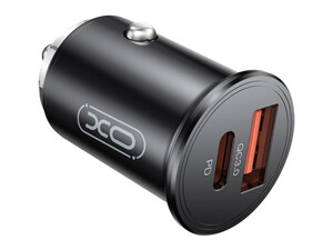 شارژر فندکی فست شارژ ماشین تایپ سی 45 وات ایکس او CC43