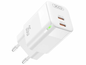 شارژر دیواری دو پورت تایپ سی 35 وات ایکس او XO wall charger CE07 PD 35W 2xUSB-C