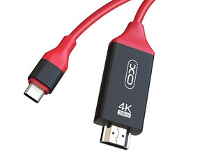 کیفیت کابل HDMI به تایپ سی ایکس او XO-GB005 Type-C Cable To HDMI 4K 2M