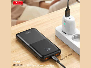 پاوربانک تایپ سی و یو اس بی 22.5 وات 10000 رسی XO PR205 Fast Charging Power Bank 22.5W 10000 mAh